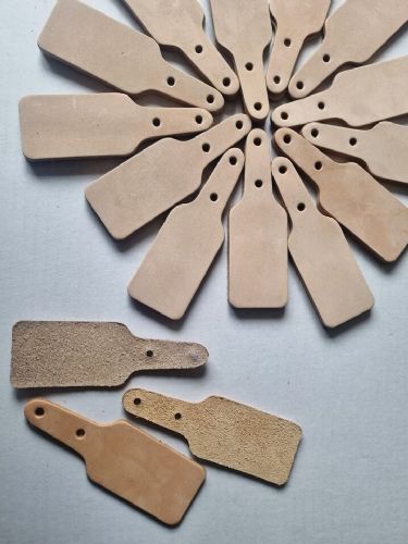 Leather Key Fob Blanks - Nat. Veg. Tan - Rectangle (25)